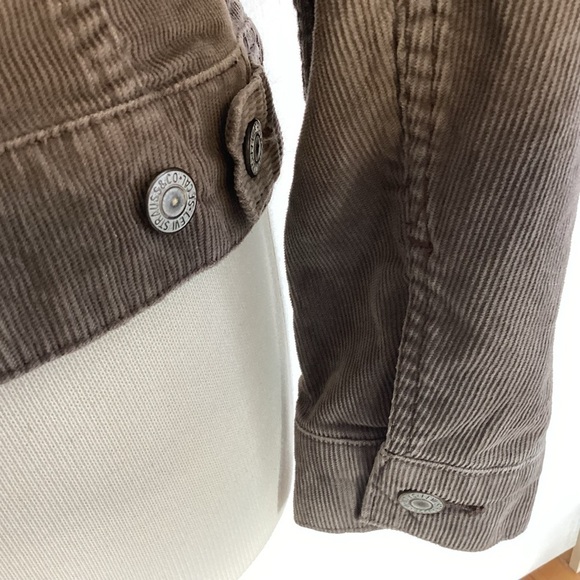 Levi's DarkTan, Light Brown Corduroy Trucker Style Jean Jacket women’s Large GUC - Picture 10 of 14